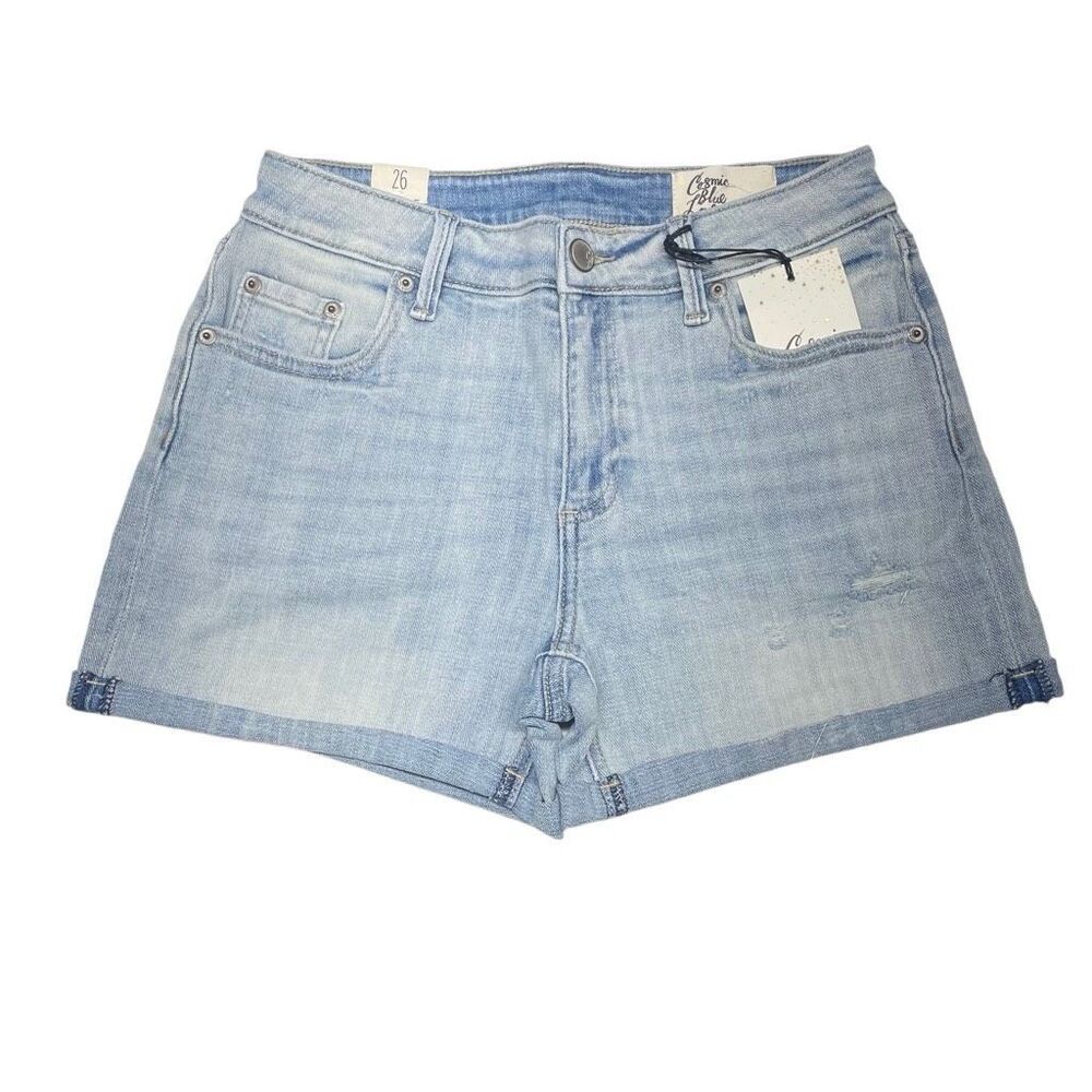 Cosmic Blue Love Light Wash Riptide Jean Shorts N0609